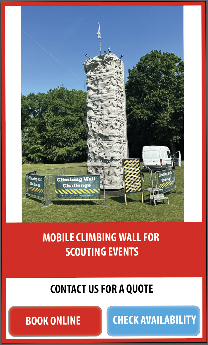 Mobile climbing wall hire for Scouting events Mobile climbing wall hire for Scouting events